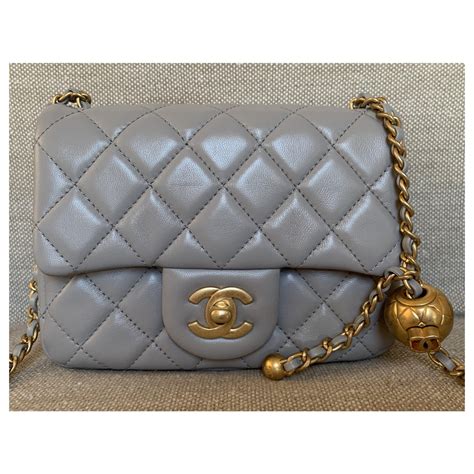 chanel mini square pearl crush bag